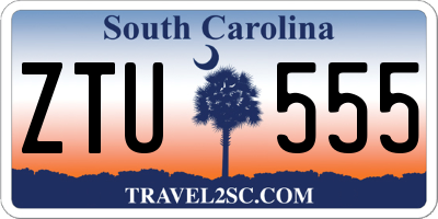 SC license plate ZTU555