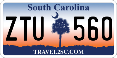 SC license plate ZTU560