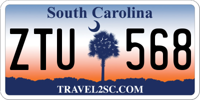 SC license plate ZTU568