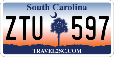 SC license plate ZTU597