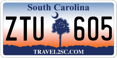 SC license plate ZTU605