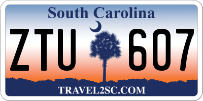 SC license plate ZTU607