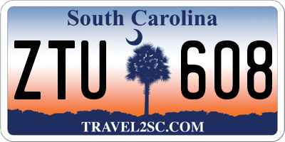 SC license plate ZTU608
