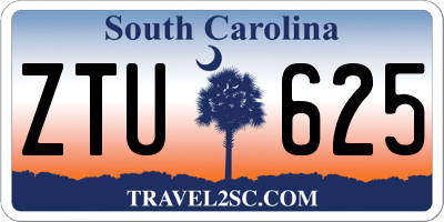 SC license plate ZTU625