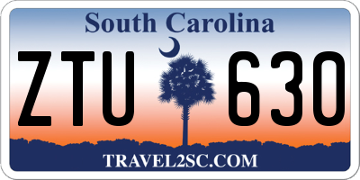 SC license plate ZTU630