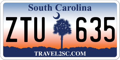SC license plate ZTU635