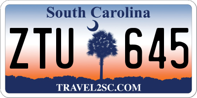 SC license plate ZTU645