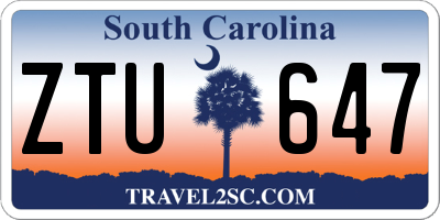 SC license plate ZTU647
