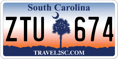 SC license plate ZTU674