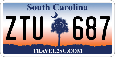 SC license plate ZTU687