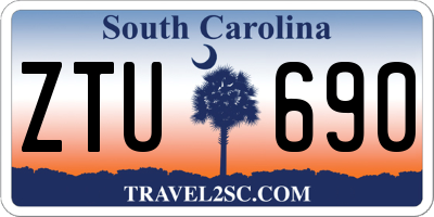 SC license plate ZTU690