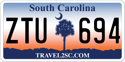 SC license plate ZTU694