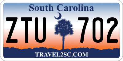 SC license plate ZTU702