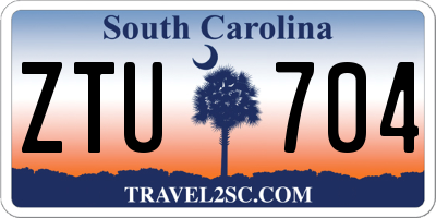 SC license plate ZTU704