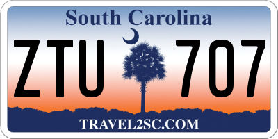 SC license plate ZTU707