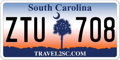 SC license plate ZTU708