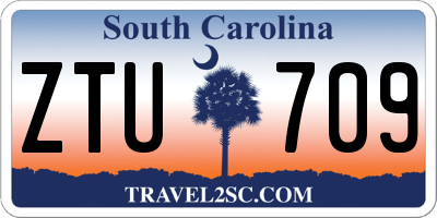 SC license plate ZTU709