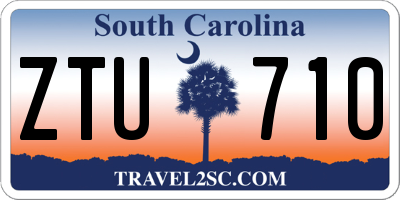 SC license plate ZTU710