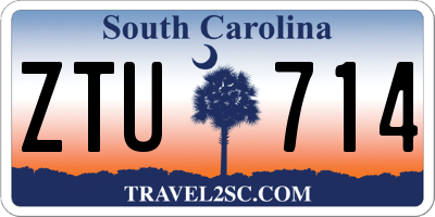 SC license plate ZTU714
