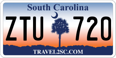 SC license plate ZTU720
