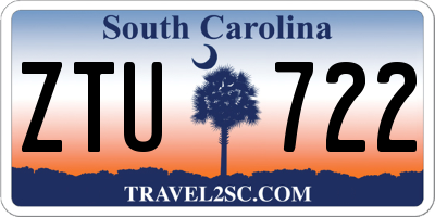 SC license plate ZTU722