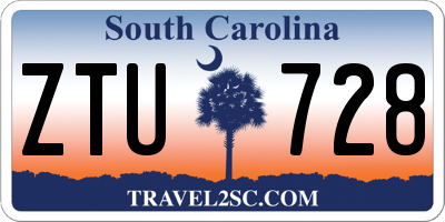 SC license plate ZTU728