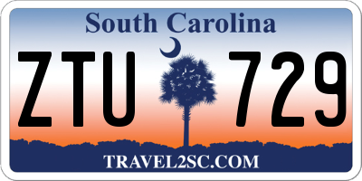 SC license plate ZTU729