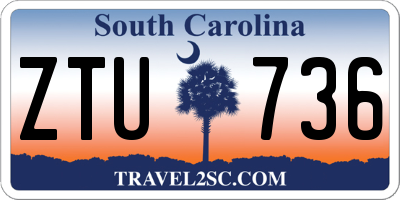 SC license plate ZTU736