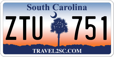 SC license plate ZTU751