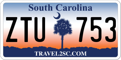 SC license plate ZTU753