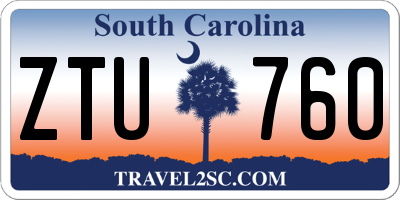SC license plate ZTU760