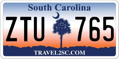 SC license plate ZTU765
