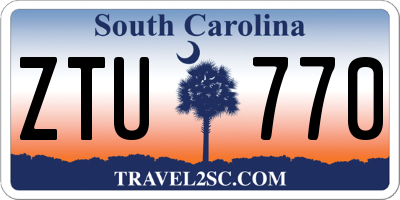 SC license plate ZTU770