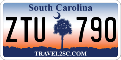 SC license plate ZTU790