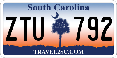 SC license plate ZTU792