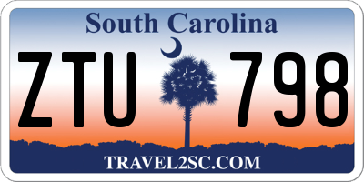 SC license plate ZTU798
