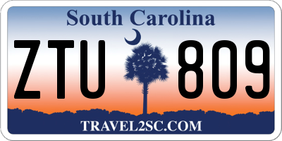 SC license plate ZTU809