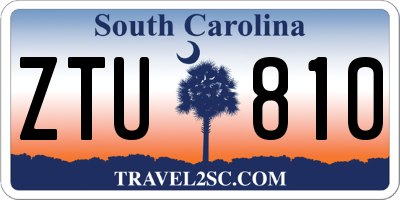 SC license plate ZTU810