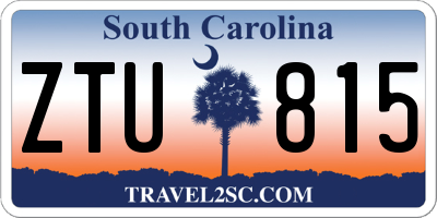 SC license plate ZTU815