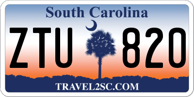 SC license plate ZTU820