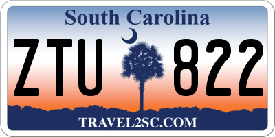SC license plate ZTU822