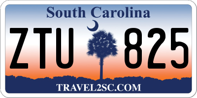 SC license plate ZTU825