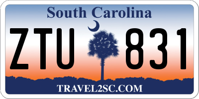SC license plate ZTU831