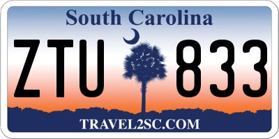 SC license plate ZTU833