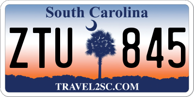 SC license plate ZTU845