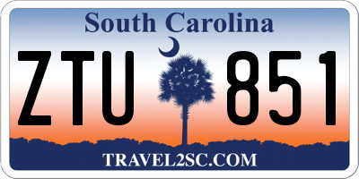 SC license plate ZTU851