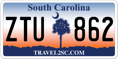 SC license plate ZTU862