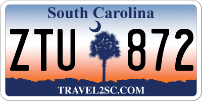 SC license plate ZTU872