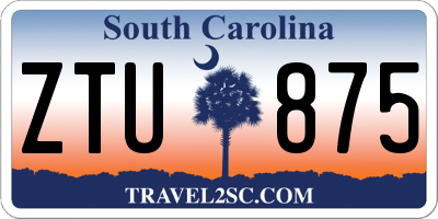 SC license plate ZTU875