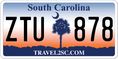 SC license plate ZTU878